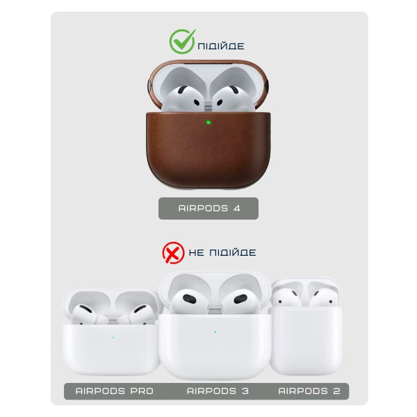 Фото - Чохол для навушників Nomad Modern Leather Case Brown for Airpods 4th Gen (NM014599858)