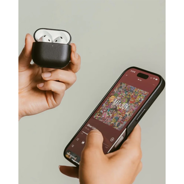 Фото - Чохол для навушників Nomad Modern Leather Case Black for Airpods 4th Gen (NM014582858)