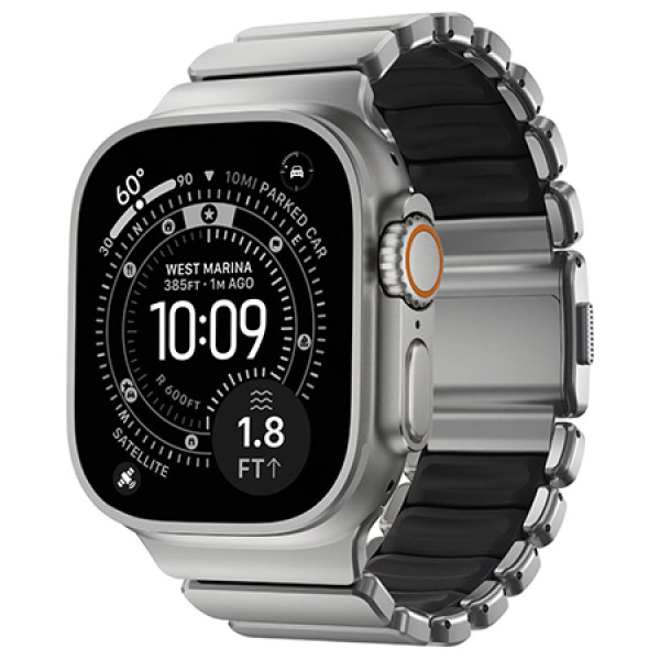 Фото - Ремінець для смарт-годинника Nomad Stratos Band Natural Hardware Black 46mm/49mm (NM014421858)