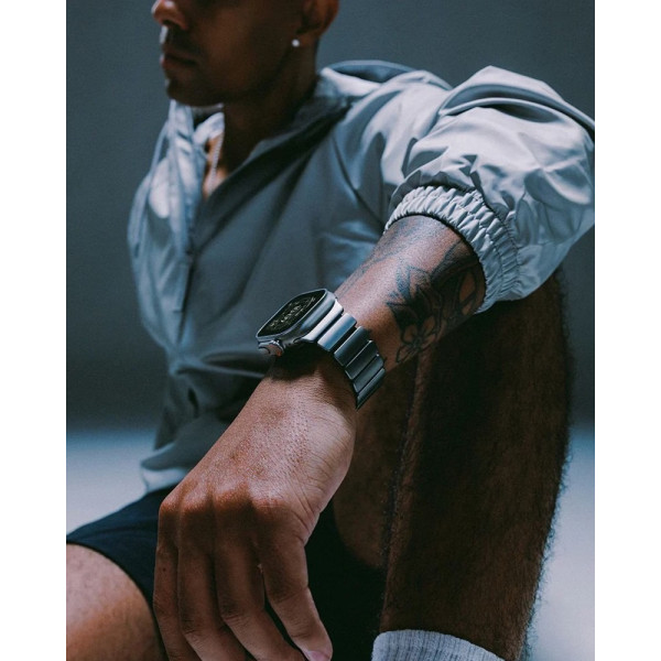 Фото - Ремінець для смарт-годинника Nomad Stratos Band Natural Hardware Black 46mm/49mm (NM014421858)