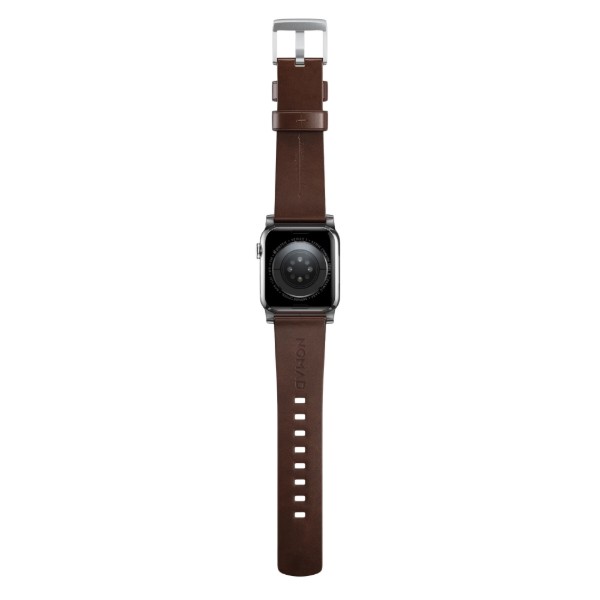 Фото - Ремешок для смарт-часов Nomad Modern Leather Band Silver Hardware Rustic Brown Horween 46mm/49mm (NM1A4RSM00)