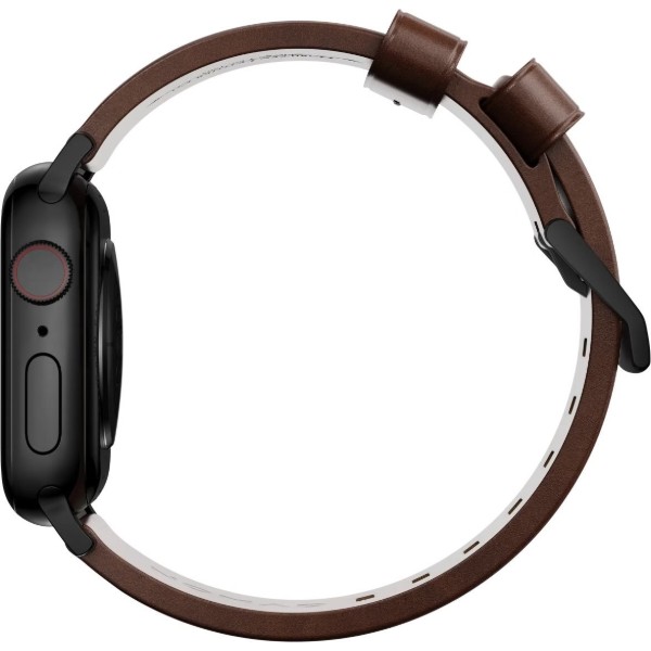 Фото - Ремінець для смарт-годинника Nomad Modern Leather Band Black Hardware Rustic Brown Horween 46mm/49mm (NM1A4RBM00)