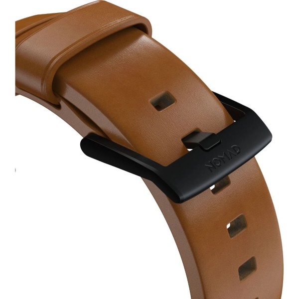 Фото - Ремешок для смарт-часов Nomad Modern Leather Band Black Hardware English Tan 46mm/49mm (NM01804185)