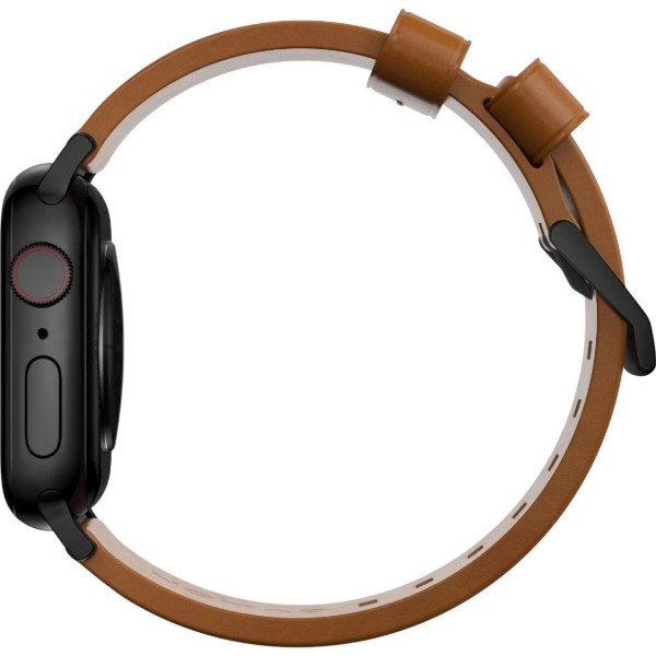 Фото - Ремешок для смарт-часов Nomad Modern Leather Band Black Hardware English Tan 46mm/49mm (NM01804185)