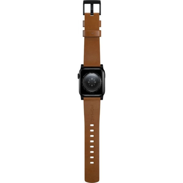 Фото - Ремешок для смарт-часов Nomad Modern Leather Band Black Hardware English Tan 46mm/49mm (NM01804185)