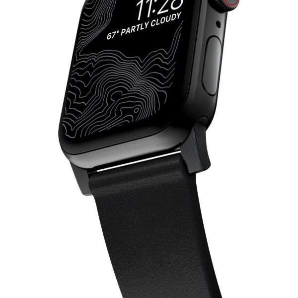 Фото - Ремешок для смарт-часов Nomad Modern Leather Band Black Hardware Black Horween 46mm/49mm (NM1A41BM00)