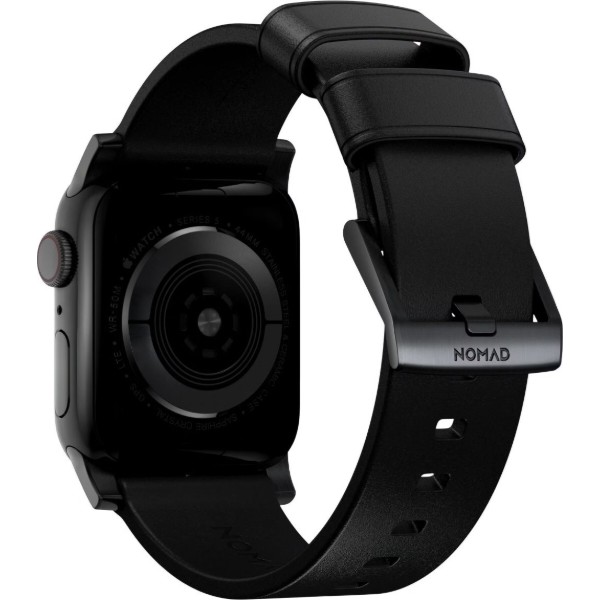 Фото - Ремешок для смарт-часов Nomad Modern Leather Band Black Hardware Black 46mm/49mm (NM01198185)