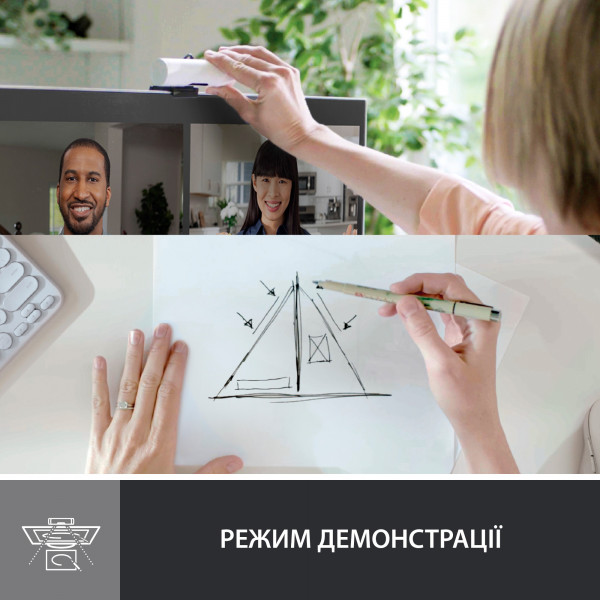 Фото - Веб-камера для комп'ютера Logitech BRIO 500 White (960-001428)