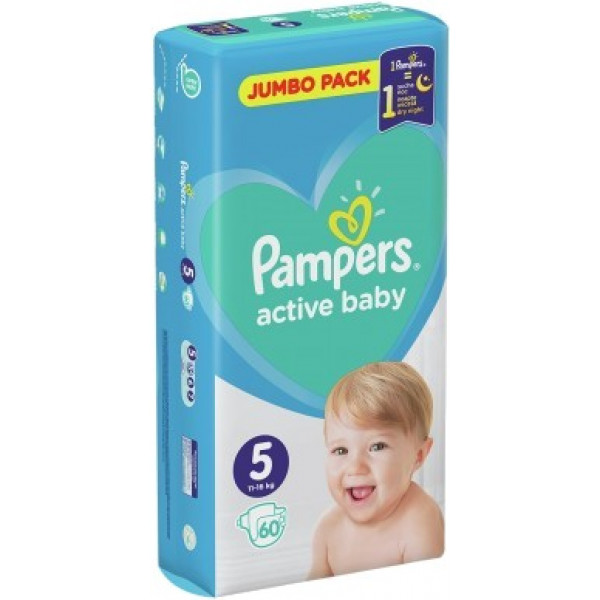 Фото - Одноразові підгузки Pampers Active Baby Розмір 5 (11-16 кг), 60 шт. (81680788)