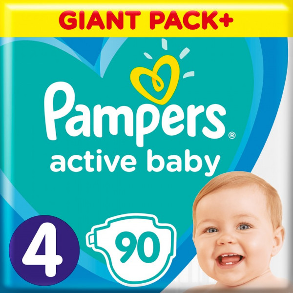 Фото - Одноразові підгузки Pampers Active Baby Розмір 4 (9-14 кг), 90 шт. (81680837)