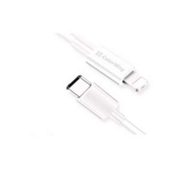 Фото - Кабель Colorway USB Type-C-Lightning 1m White (CW-CBPDCL032-WH)