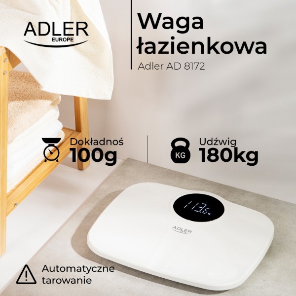 Фото - Весы напольные Adler AD 8172 White