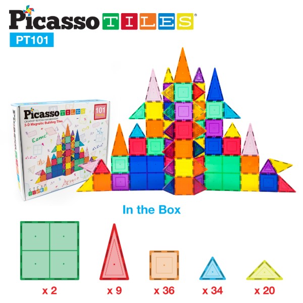 Фото - Магнитный конструктор Trefl PICASSO TILES 101 деталей (22402)