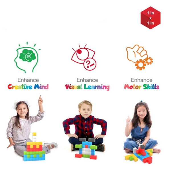 Фото - Магнітний конструктор Picasso Tiles BUILDING CUBES 50 деталей (23645)