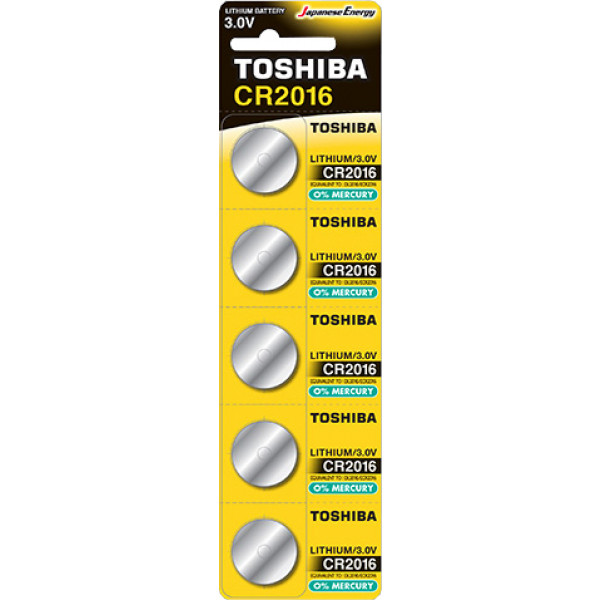 Фото - Батарейка тип CR2016 Toshiba CR2016 BL 5 шт. (00152701)