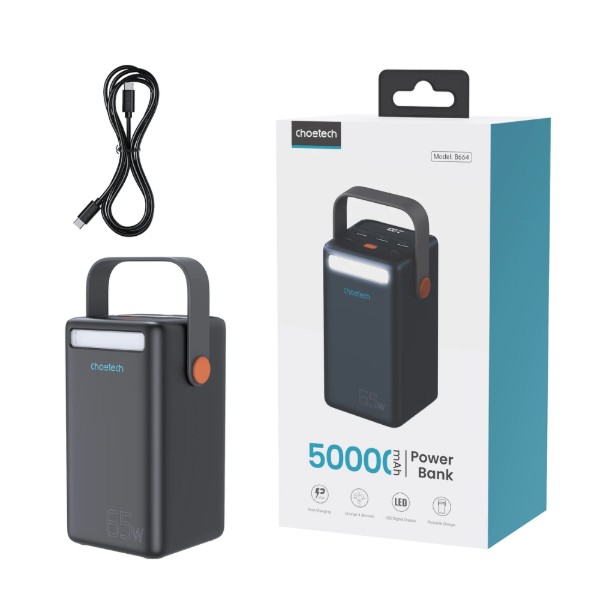 Фото - Батарея мобільна Choetech 50000mAh PD + QC 65W (B664)