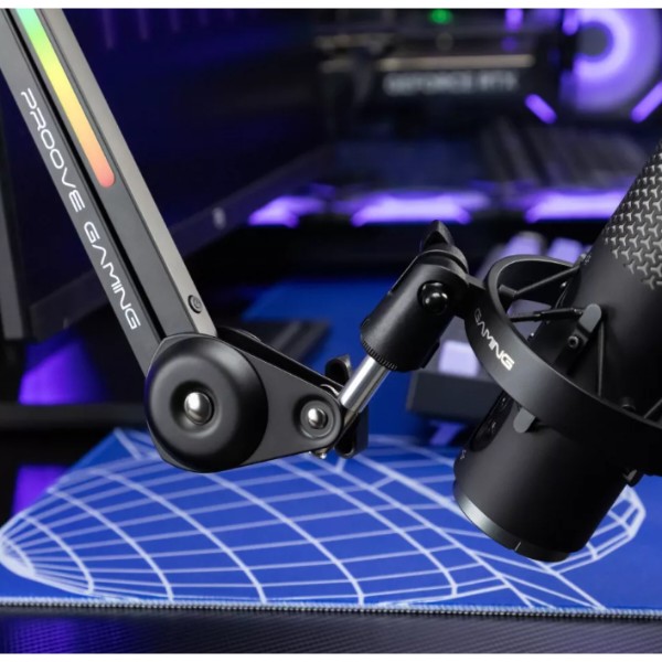 Фото - Стійка-пантограф для мікрофона Proove Gaming Neon Arm black (PMNR00110001)