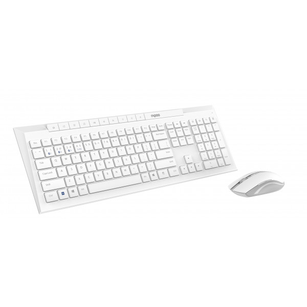 Фото - Клавіатура + миша бездротова Rapoo 8210М White