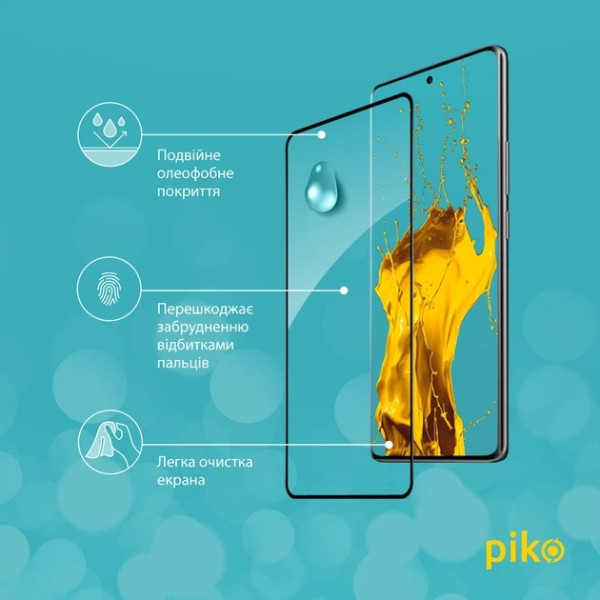 Фото - Захисне скло для смартфону Piko Full Glue for Xiaomi Redmi Note 14 Pro 5G Black (1283126623660)