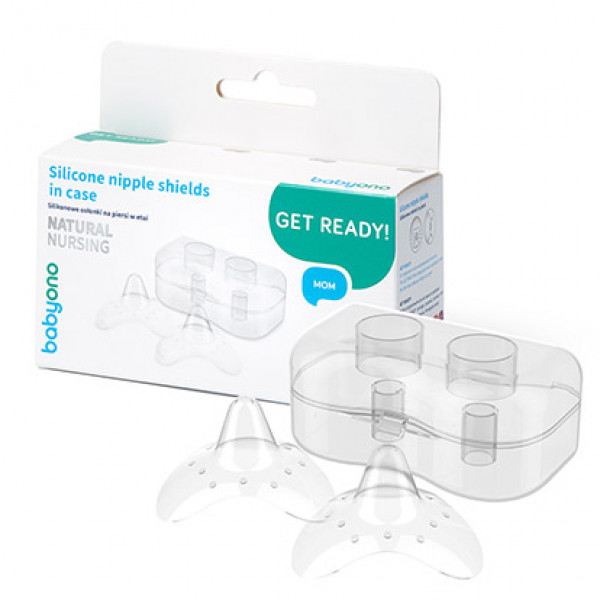 Фото - Накладки для годування BabyOno силіконові Natural Nursing 2 шт. (823/S)