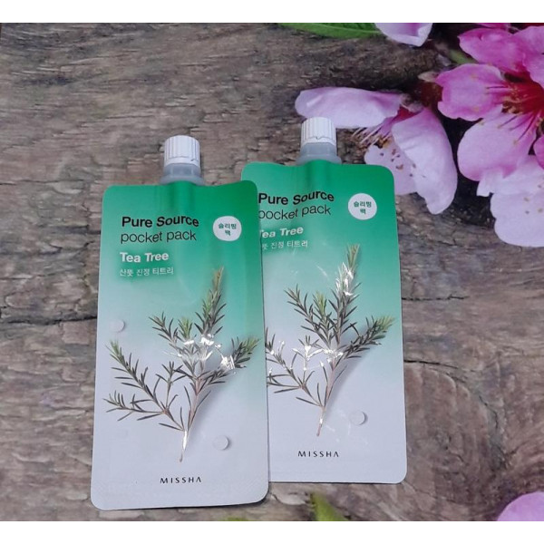 Фото - Маска для обличчя Missha Pure Source Pocket Pack з екстрактом чайного дерева 10 мл (8806185781848)