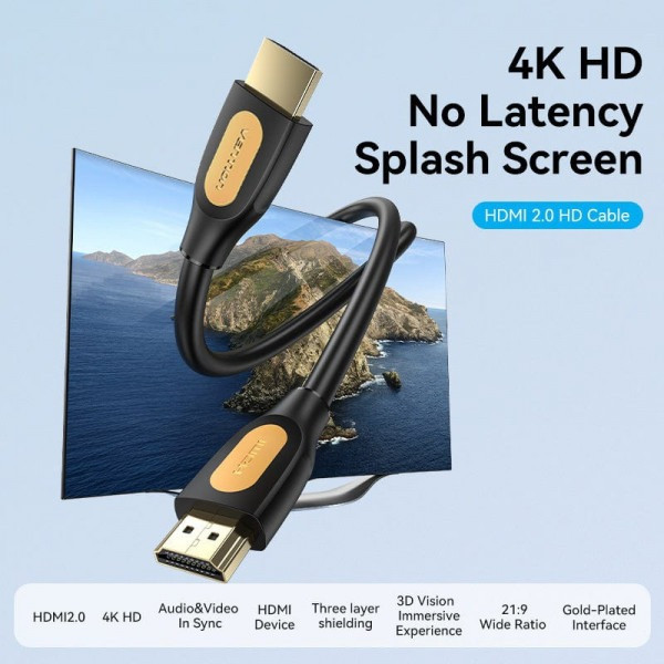 Фото - Кабель HDMI Vention HDMI M - M, 5.0m V2.0 (ALIBJ)