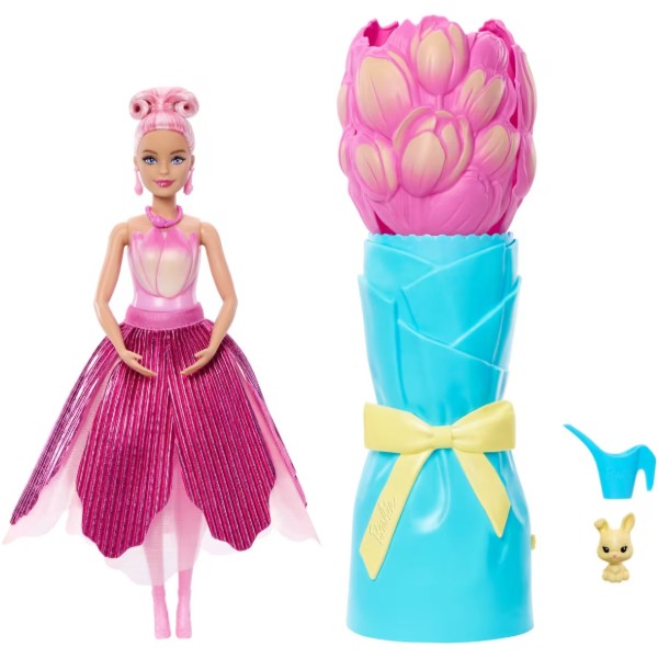 Фото - Кукла-сюрприз набор Barbie Petal Pop Розовый тюльпан (JMF57)