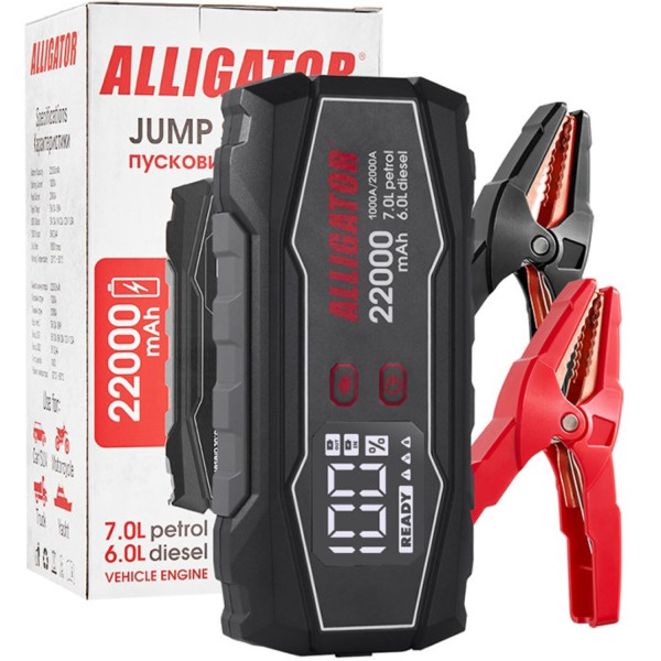 Фото - Пускозарядний пристрій ALLIGATOR 1000A/2000A 22000mAh (JS845)