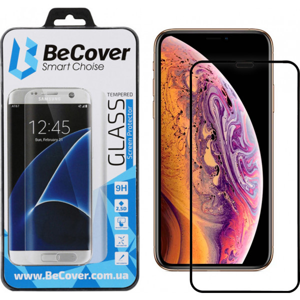 Фото - Защитное стекло для смартфона BeCover Apple iPhone XS Max Black (702623)