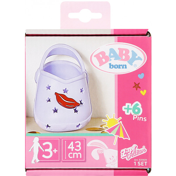 Фото - Одяг та аксесуари для ляльки Baby Born САНДАЛІ ЗІ ЗНАЧКАМИ (на 43 cm, бузкові) (831809-2) Фото - Одяг та аксесуари для ляльки Baby Born САНДАЛІ ЗІ ЗНАЧКАМИ (на 43 cm, бузкові) (831809-2)