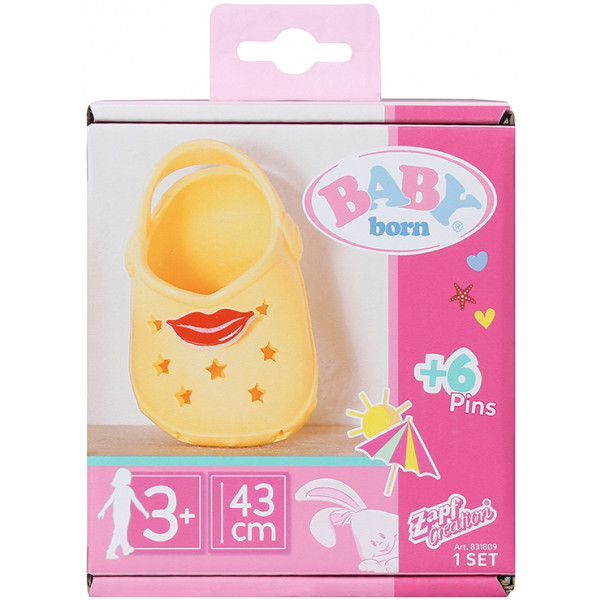 Фото - Одяг та аксесуари для ляльки Baby Born САНДАЛІ ЗІ ЗНАЧКАМИ (на 43 cm, жовті) (831809-3) Фото - Одяг та аксесуари для ляльки Baby Born САНДАЛІ ЗІ ЗНАЧКАМИ (на 43 cm, жовті) (831809-3)