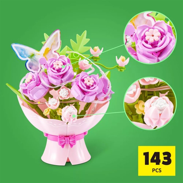 Фото - Пластиковый конструктор Max серии Bouquets S1 – БУКЕТ РОЗ (свет) (83248EGQ8)