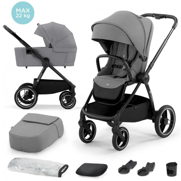 Фото - Коляска універсальна 2 в 1 Kinderkraft Nea Platinum Grey (KSNEA000GRY2000)