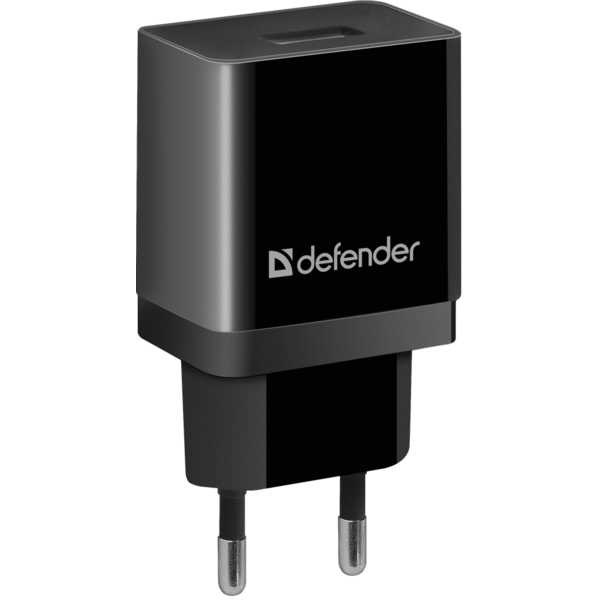 Фото - Мережевий зарядний пристрій Defender EPA-10 Black 1xUSB (83572)