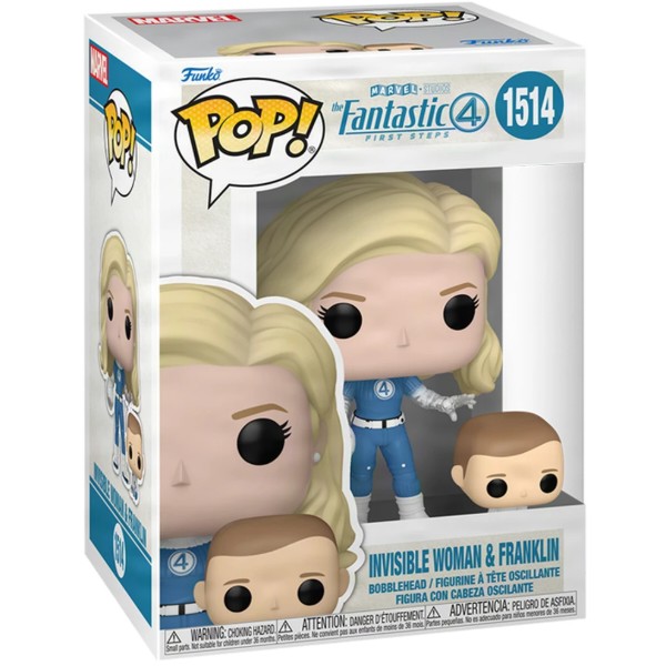 Фото - Набір ігрових фігурок FUNKO POP! серії Фантастична 4: Перші кроки - НЕБАЧНА ЛЕДІ І ФРАНКЛІН (83583)