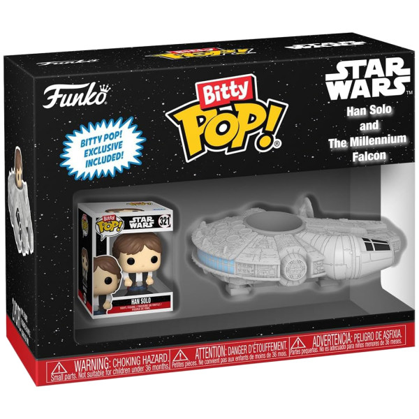 Фото - Колекційна фігурка FUNKO BITTY POP! Ride серії Зоряні війни - ХАН СОЛО І ТИСЯЧОЛІТНИЙ СОКОЛ (83623)