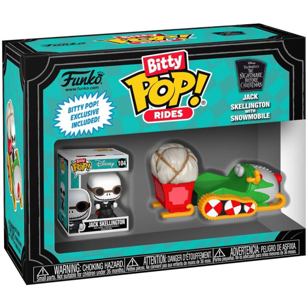 Фото - Колекційна фігурка FUNKO BITTY POP! Ride серії Кошмар перед Різдвом - ДЖЕК СКЕЛЛІНГТОН І СНІГОХІД (83624)