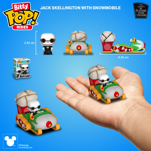Фото - Колекційна фігурка FUNKO BITTY POP! Ride серії Кошмар перед Різдвом - ДЖЕК СКЕЛЛІНГТОН І СНІГОХІД (83624)