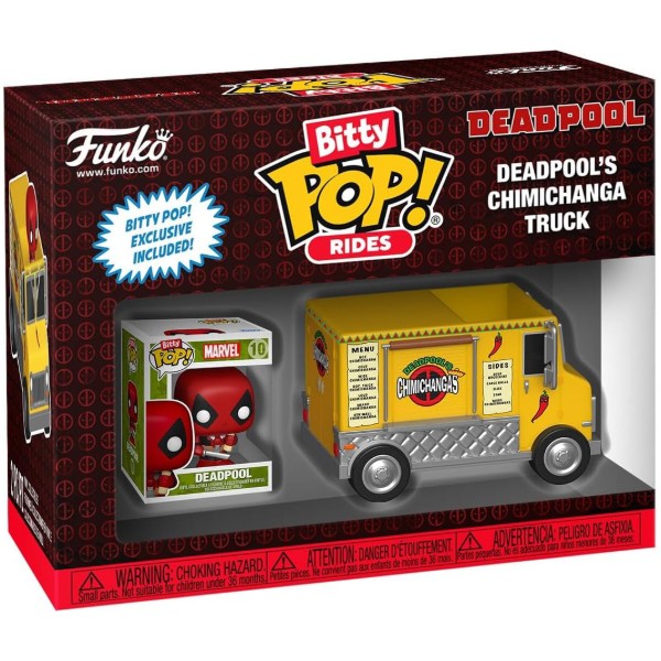Фото - Коллекционная фигурка FUNKO BITTY POP! Ride серии Марвел - ДЭДПУЛ И ГРУЗОВИК ЧИМИЧАНГИ (83625)