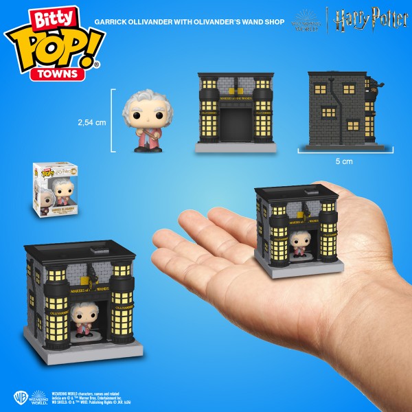 Фото - Колекційна фігурка FUNKO BITTY POP! Town серії Гаррі Поттер - ОЛІВАНДЕР І МАГАЗИН ЧАРІВНИХ Паличок (83627)