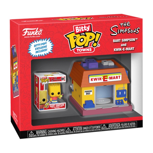 Фото - Колекційні фігурки набір FUNKO BITTY POP! Town серії Сімпсони - БАРТ СІМПСОН І КВІКІ-БЕРЕЗЬ (83684)