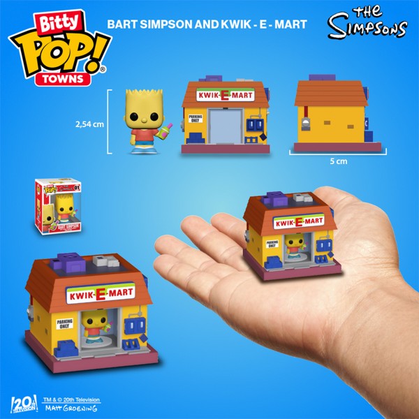 Фото - Колекційні фігурки набір FUNKO BITTY POP! Town серії Сімпсони - БАРТ СІМПСОН І КВІКІ-БЕРЕЗЬ (83684)