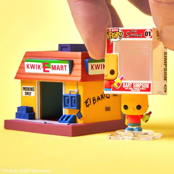 Фото - Колекційні фігурки набір FUNKO BITTY POP! Town серії Сімпсони - БАРТ СІМПСОН І КВІКІ-БЕРЕЗЬ (83684)