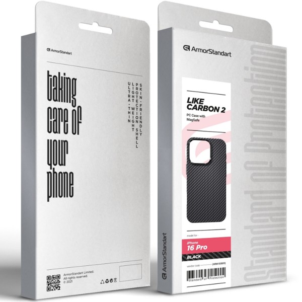 Фото - Чехол для смартфона Armorstandart LikeCarbon2 MagCase for Apple iPhone 16 Pro Black (ARM83809)