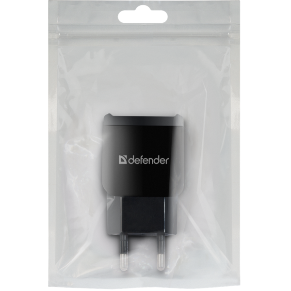 Фото - Мережевий зарядний пристрій Defender EPA-13 2xUSB 5V/2.1A Black (83840)