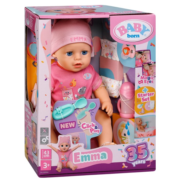 Фото - Пупс классический Baby Born серии Click and Play – ЭММА (839966)