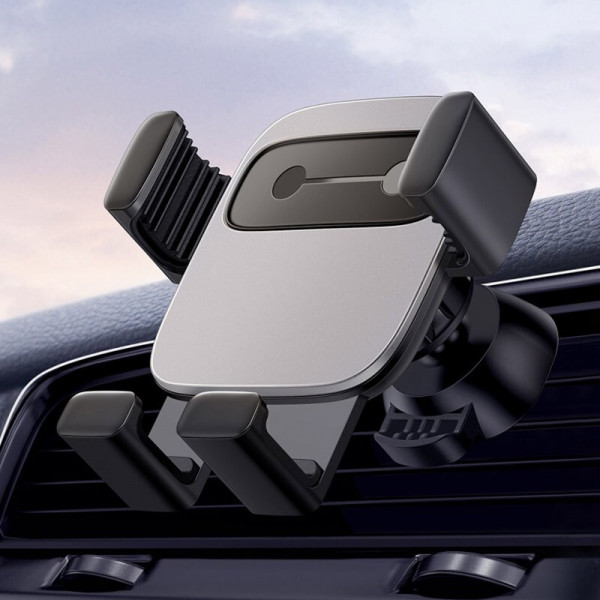 Фото - Тримач для мобільного пристрою Baseus Cube Gravity Vehicle-mounted Air type Silver (SUYL-FK0S)
