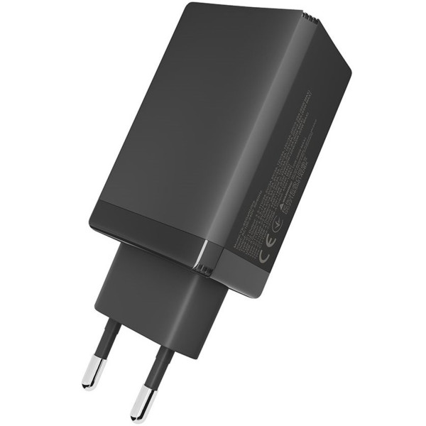Фото - Мережевий зарядний пристрій YOKI Led Series GaN Ultra PD 65W Black (YK-65)