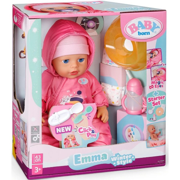 Фото - Лялька Baby Born серії Click & Play – ЗИМОВИЙ СТИЛЬ ЕММИ (43 см, з аксес.) (841228)