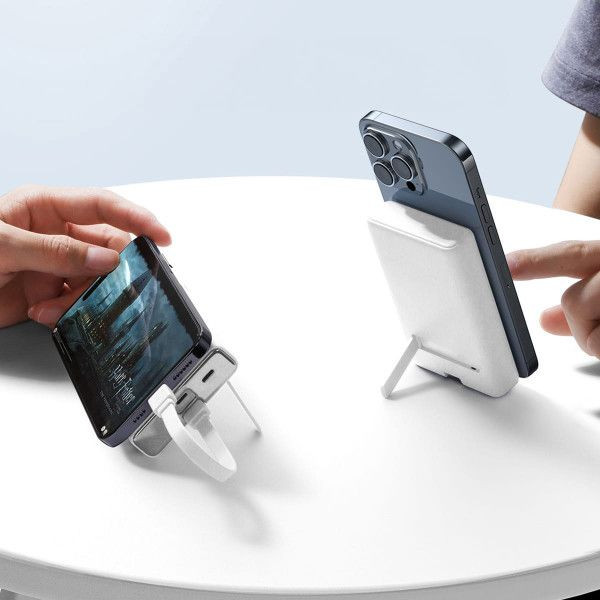 Фото - Батарея мобільна Joyroom Magnetic Wireless 10000mAh JR-PBM01 20W QC USB-C In/Out White (6941237112545)